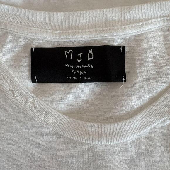 MJB Marc Jacques Burton Oversized White LS T Shirt M - Picture 2 of 8